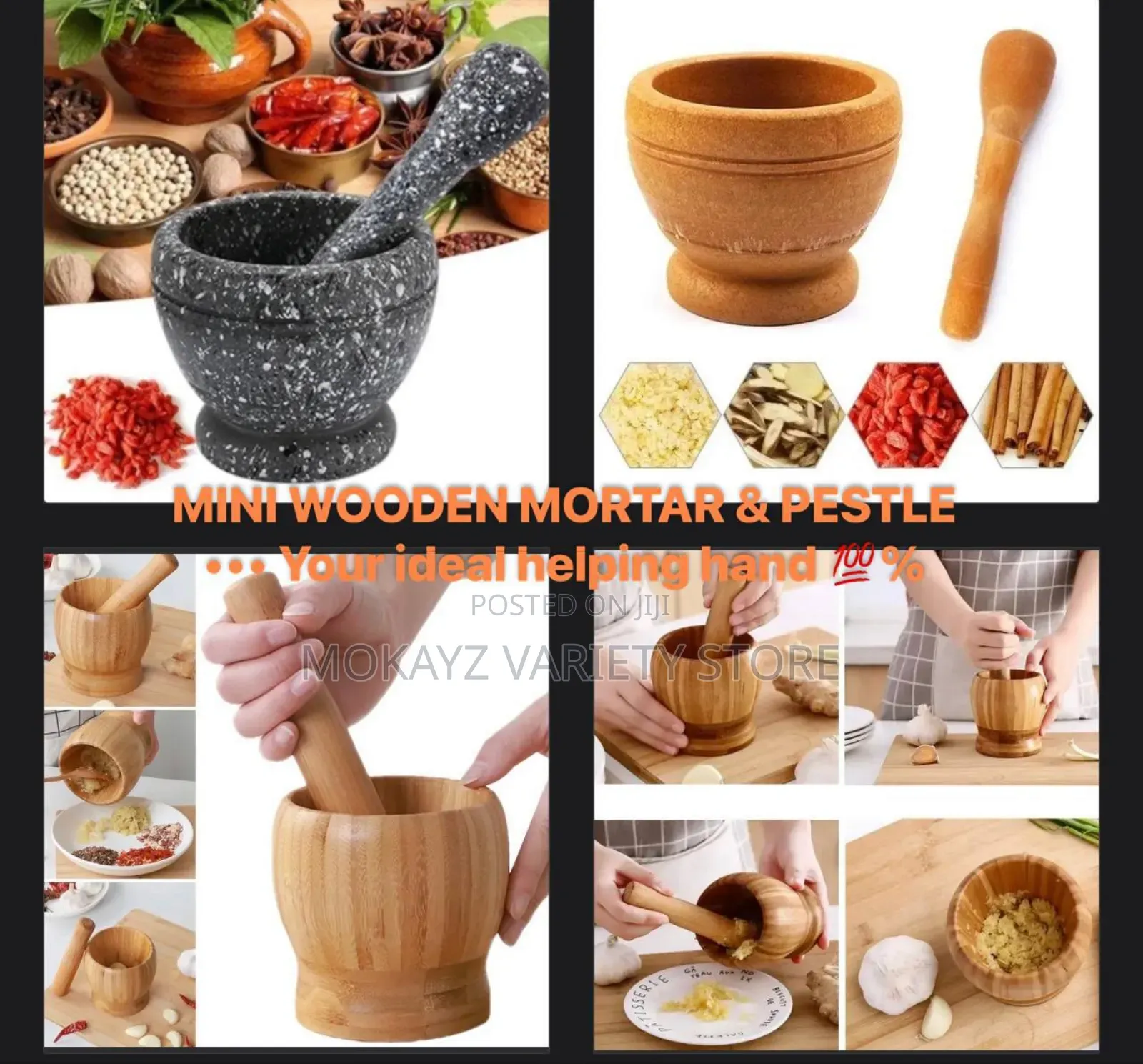 2pcs Mortar/Pestle Bulk Order Only