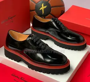 Salvatore Ferragamo Quality Luxury Men Genuine Leather Cooperate Shoe