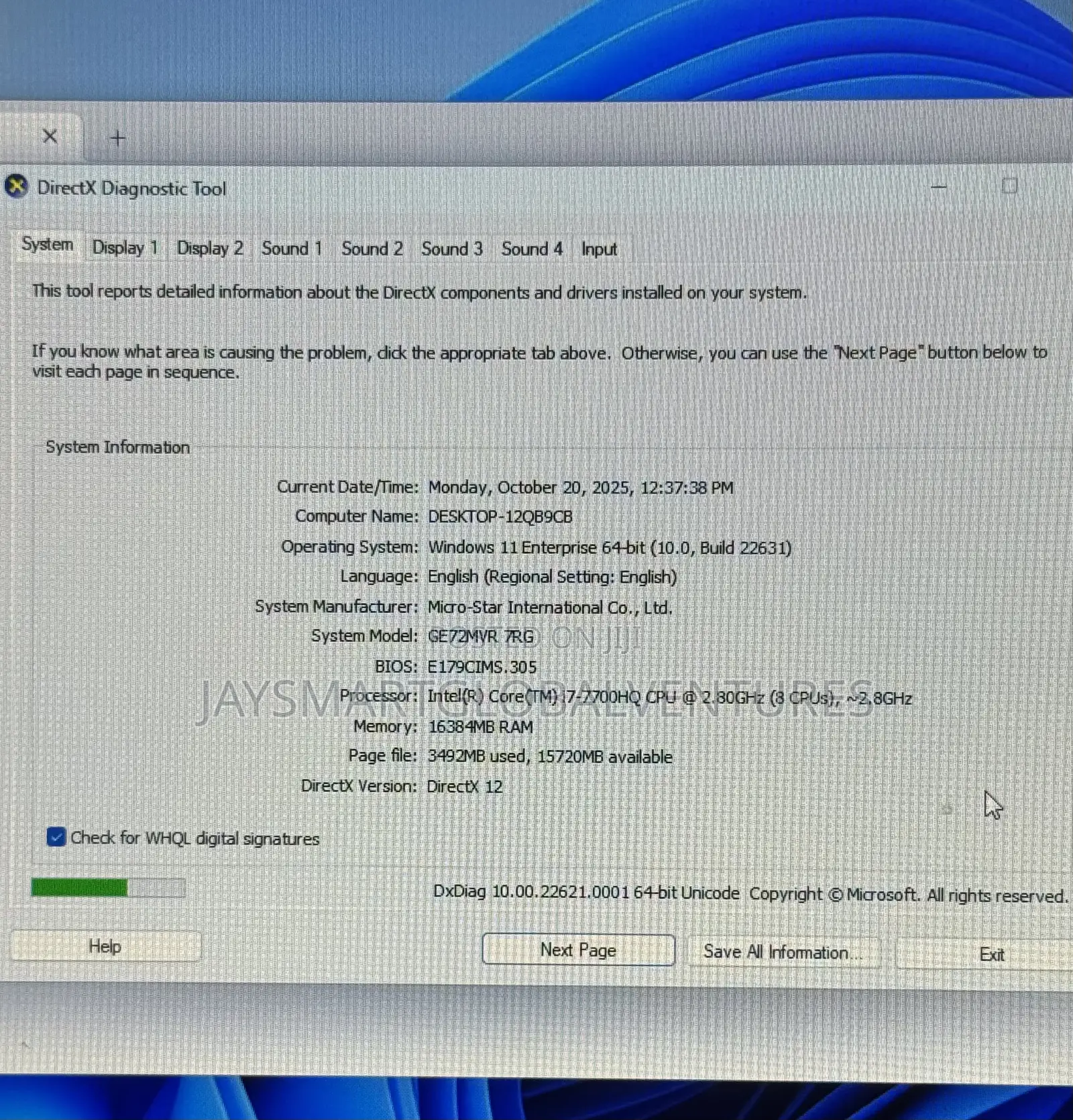 Laptop MSI GE72MVR 7RG Apache Pro 16GB Intel Core i7 SSD 1T