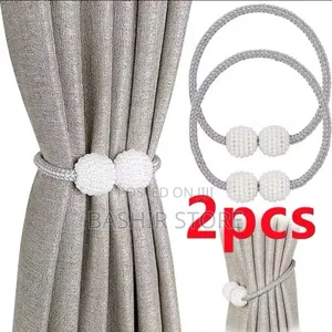 Curtain Tiebacks With a Beaded Design. 2pcs