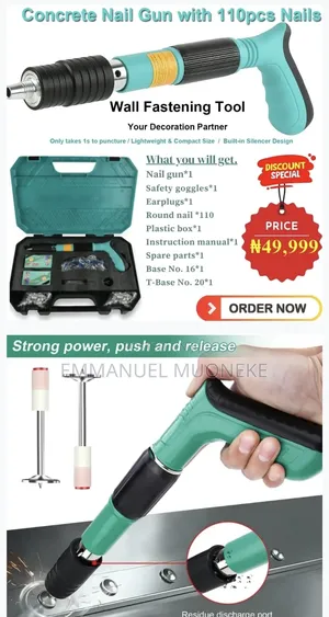 Manual Nail Gun With 110 Nails Kit