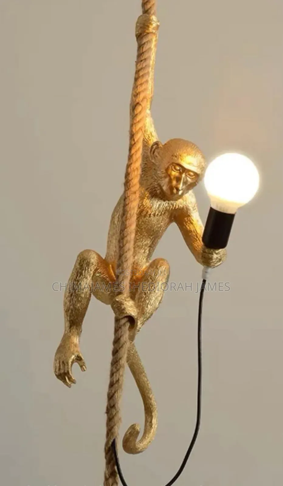Led Monkey Modern Led Art Monkey Pendant Light Resin Simian Lamp for Living ...