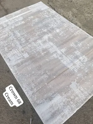 Cream Design Center Rug Turkish Soft Pile