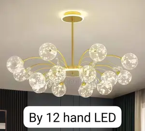 Led Clear Glass Nordic Chandelier Light for Home / Hotel Lighting Deco