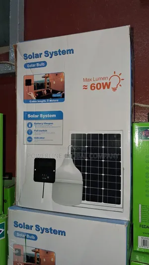 Rechargeable Solar Bulb With Solar Panel For Homes/ Restaurants/ Bars