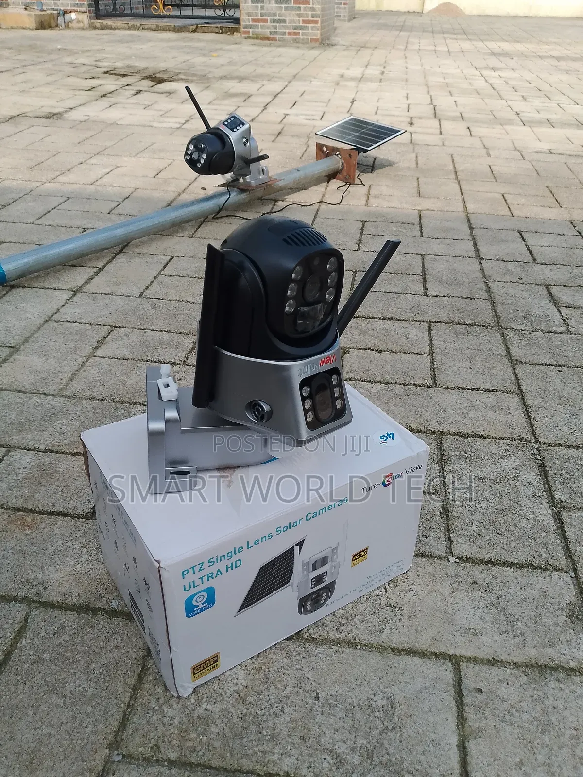Dual Lens Surveillance Solar Security Camera With Motion Sensor 4g