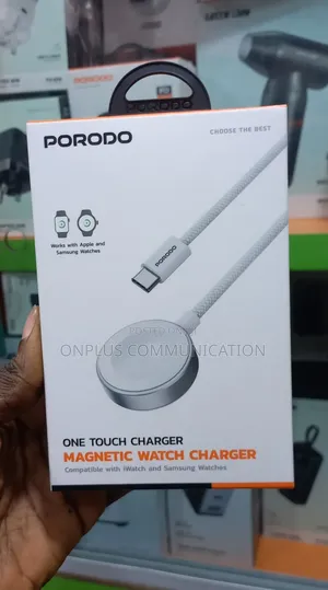 Porodo One Touch Magnetic Watch Charger for Smart Watches