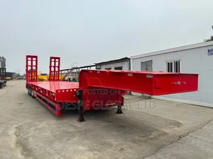 80tons Brand New 35feet Backloader Lowbed Trailer With 3axles