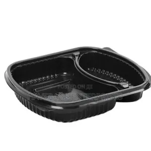 Disposable Plates With Lid 2 Compartments 500pces