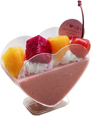 80ml Heart-shaped Mousse Dessert/Cream/Cake Disposable Cup 100pces