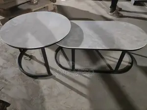 Real Marble a and B Table 
100cm