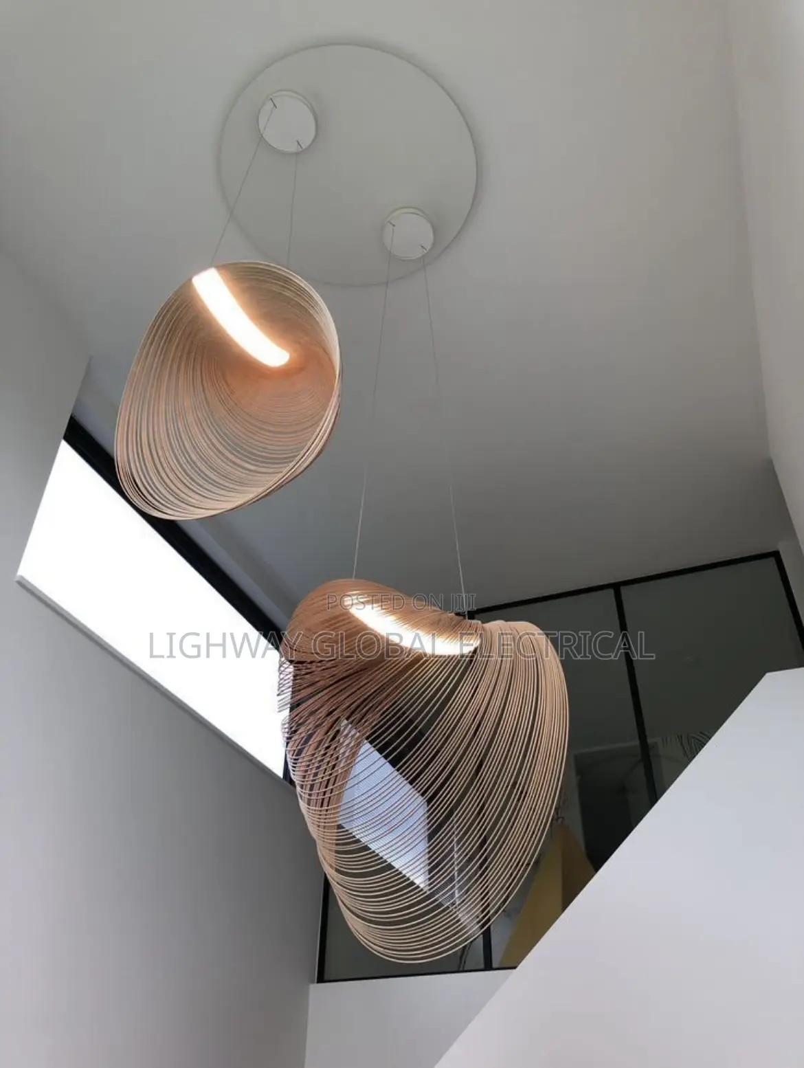 Wooden Crafted Led Basket Chandelier