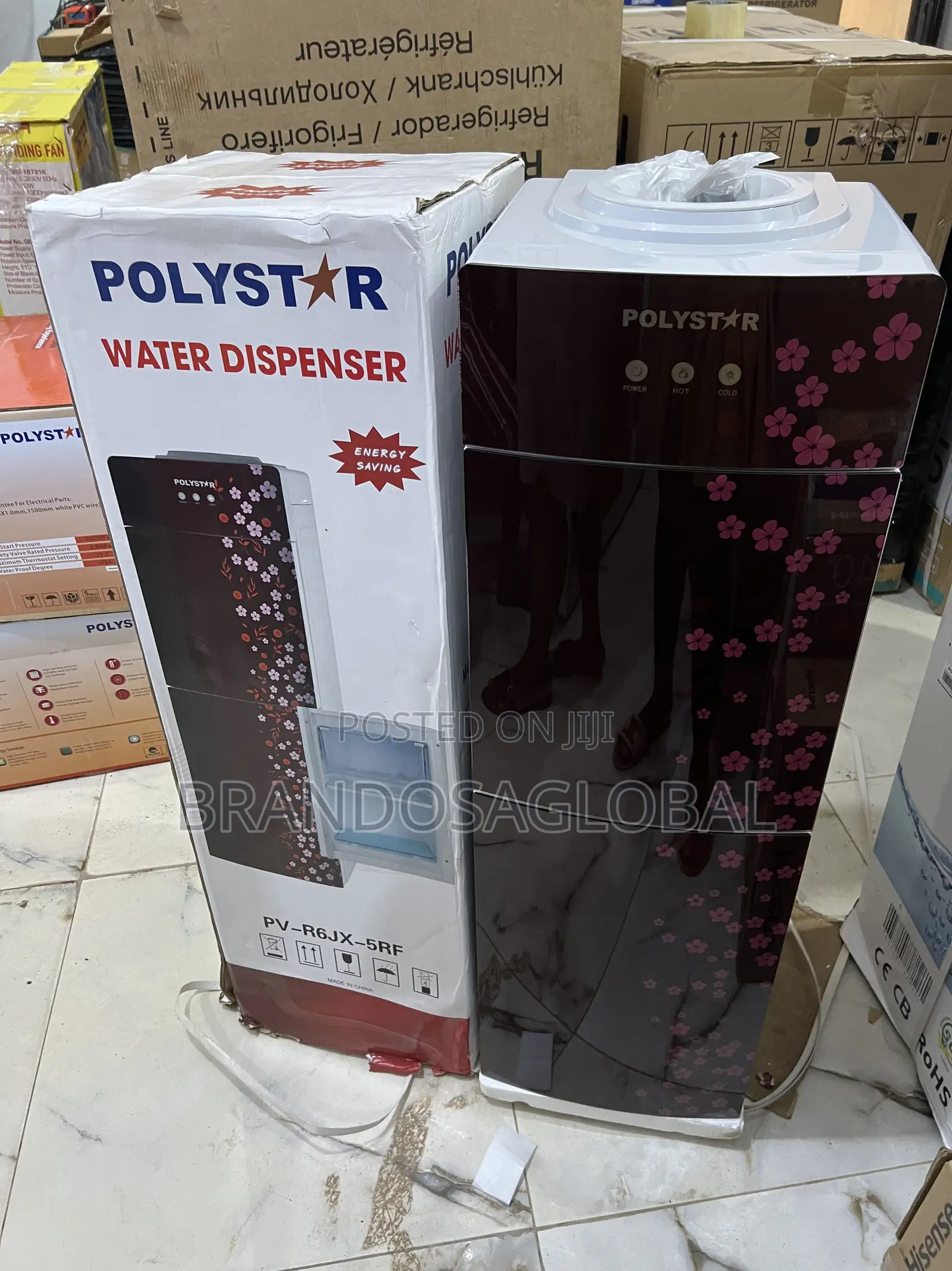 Polystar Water Dispenser With Refrigerator Freezer | Pv-R6jx-5rf