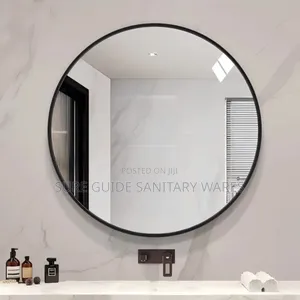 70x70 Black Frame Simple Mirror