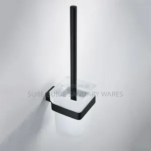 Black Wall Mounted Toilet Brush Holder