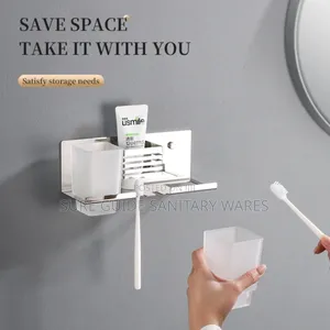 Wall Mounted Bathroom Toothbrush Cup Holder