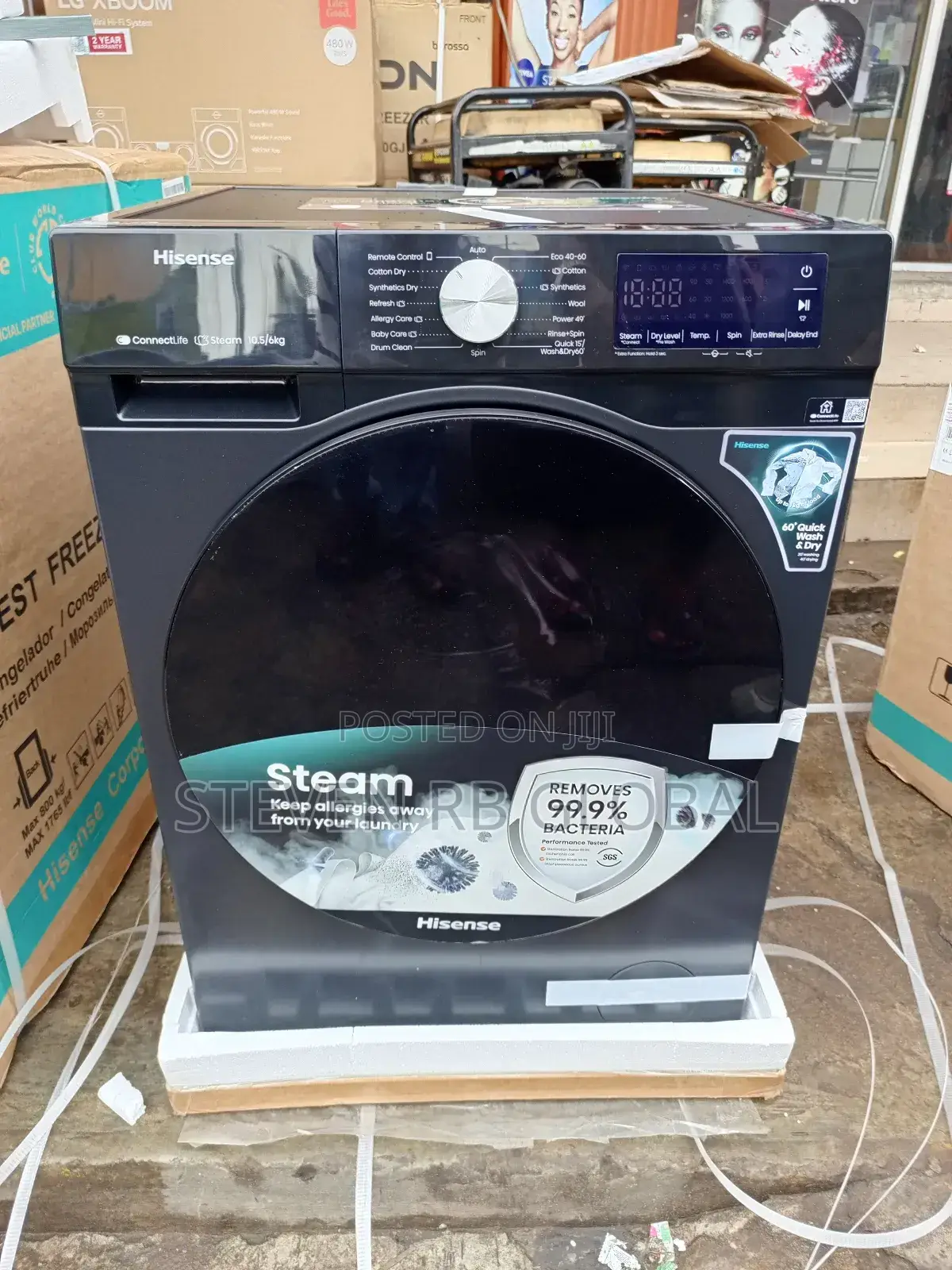 Hisense Front Load Wash Dry 10.5kg / 6kg (Wd3s1043bt)
