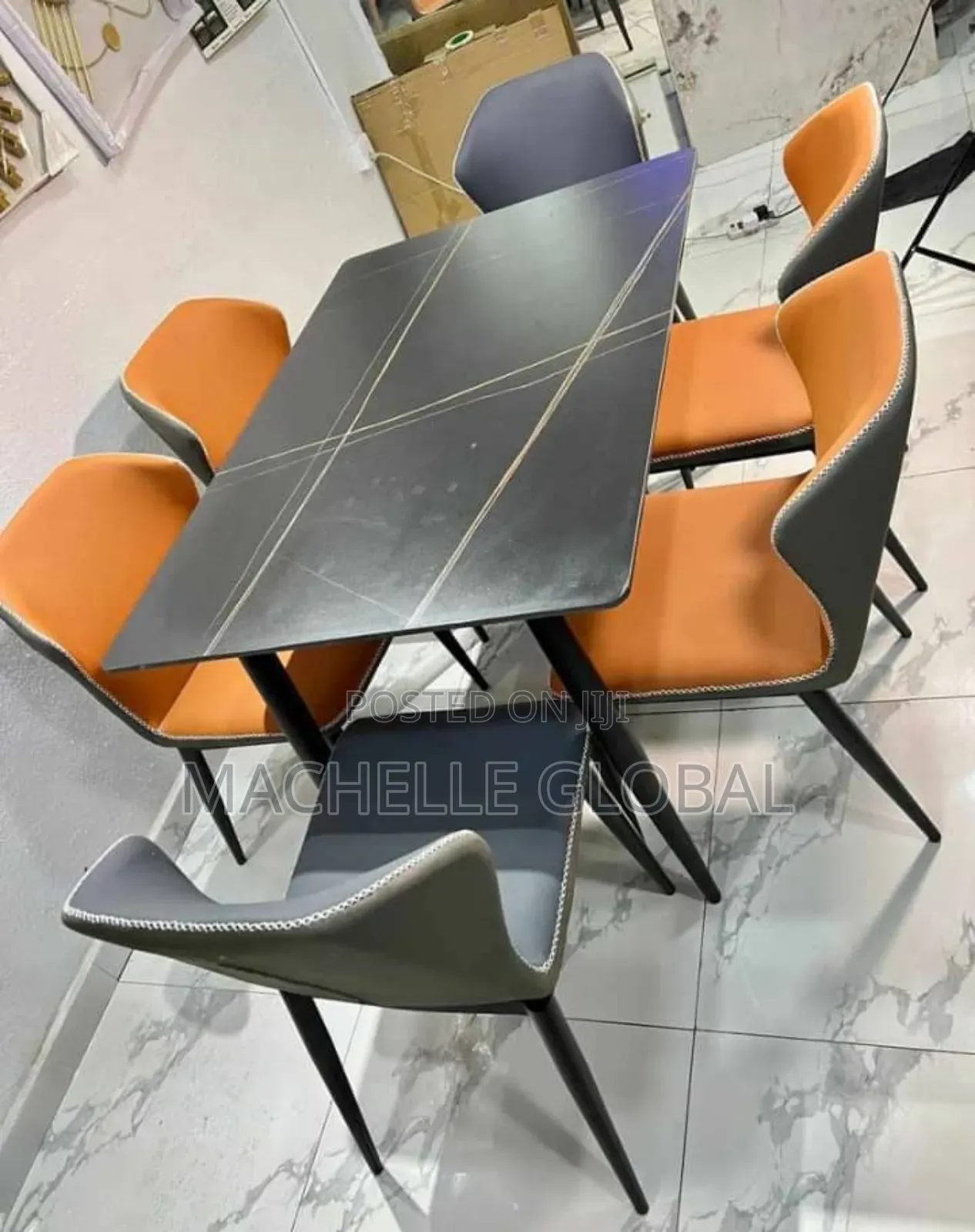 Classic Marble Table With 6chairs