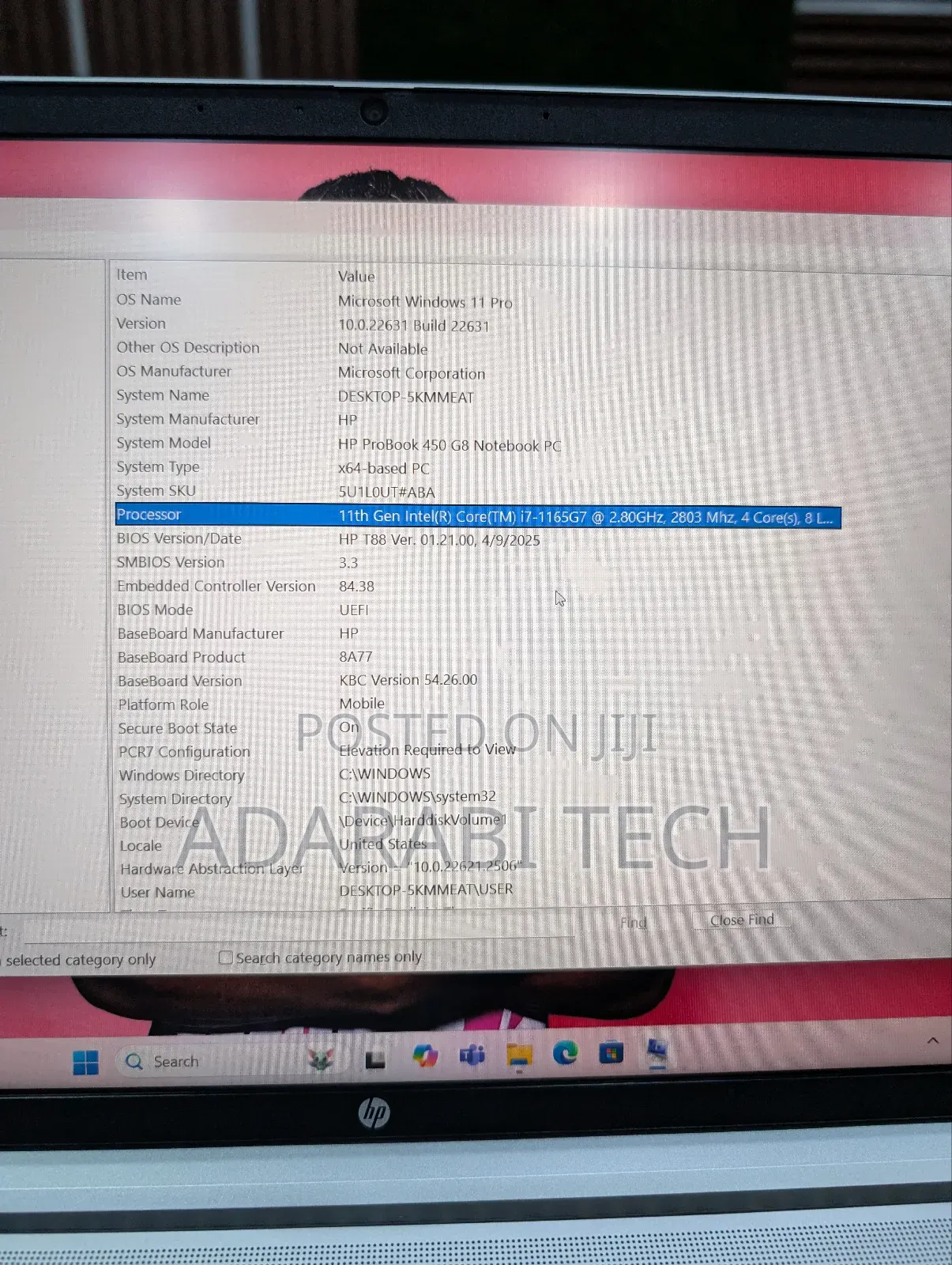 Laptop HP ProBook 450 G8 16GB Intel Core I7 SSD 512GB
