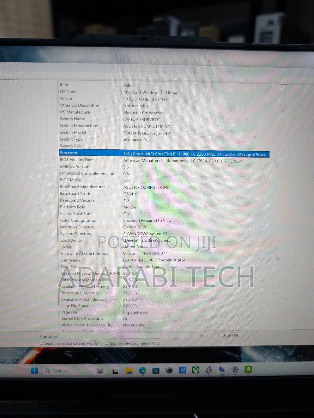 Laptop Asus ROG Strix G16 G614 32GB Intel Core I9 SSD 1T