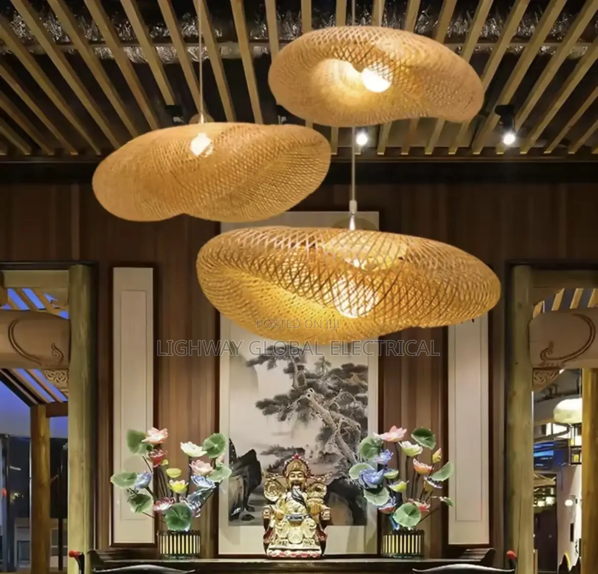Handmade Bamboo Weaving Hanging Pendant