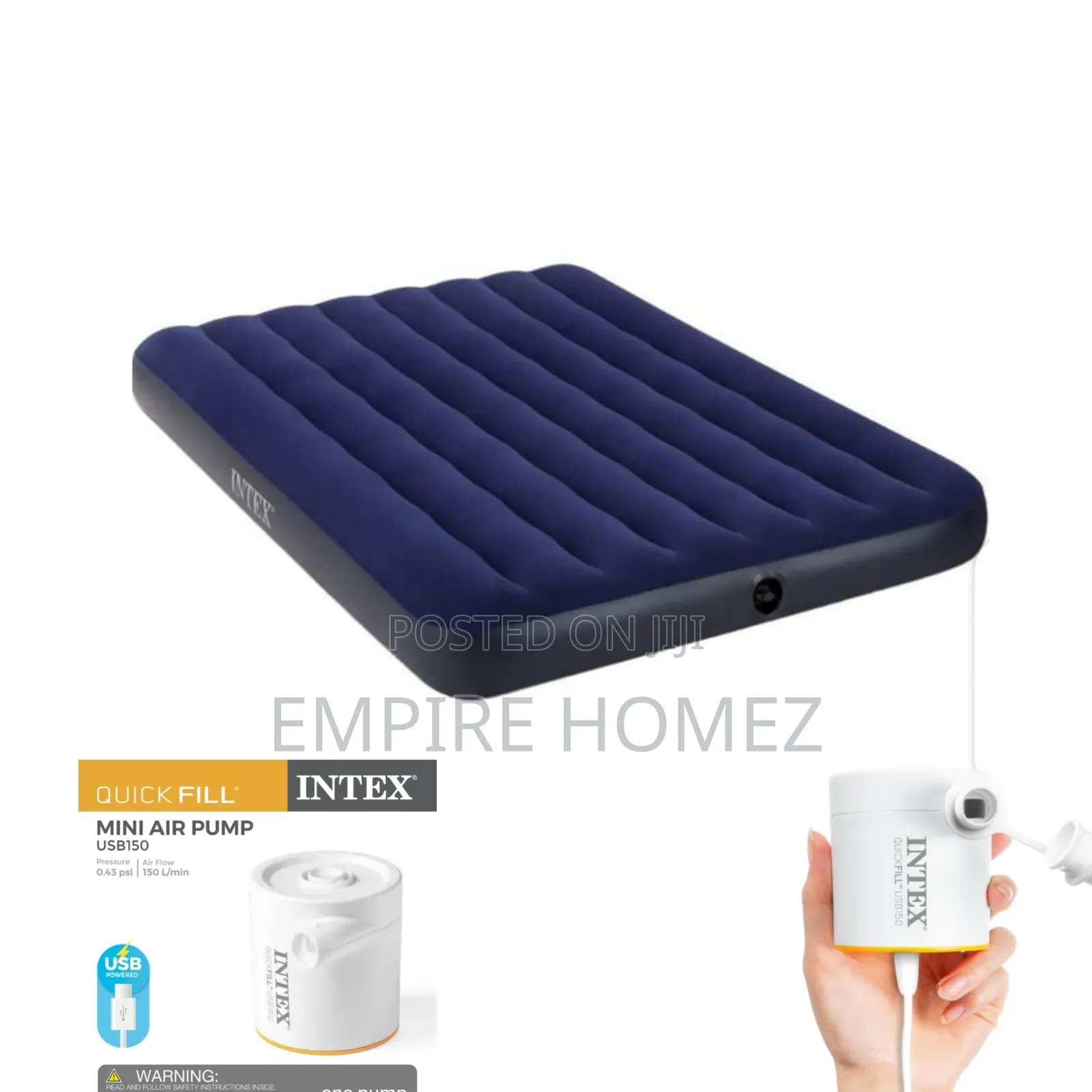 Inflatable Mattress With Electric Pump