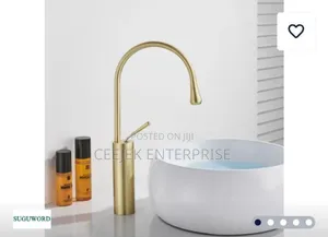 Gold Long Basin Mixer