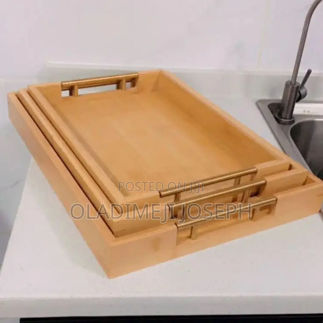 3in1 Quality Wooden Serving Tray