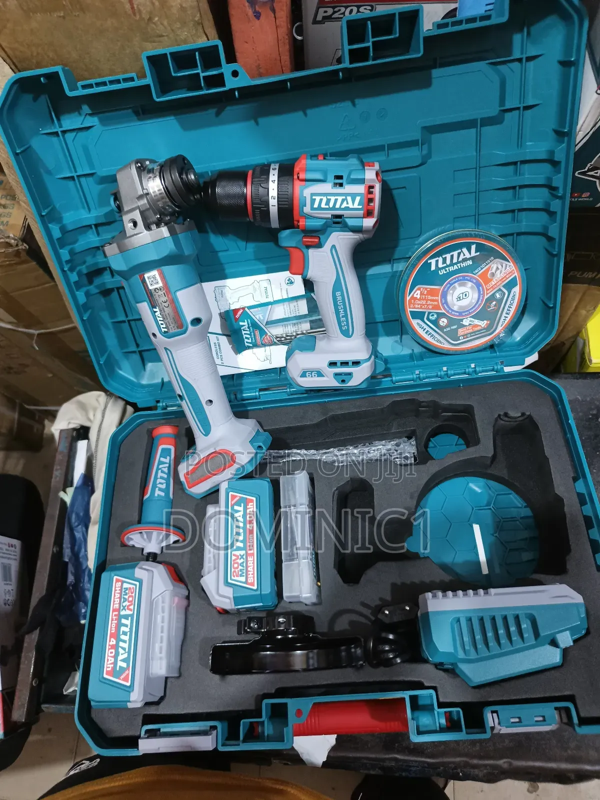 Total 20v Cordless 2-piece Combo Kit,