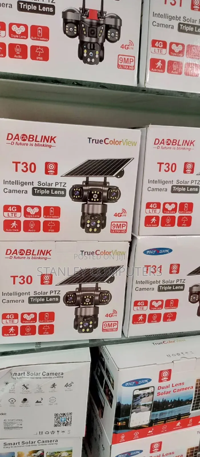 Da Blink T30 Intelligent Solar PTZ Camera Triple Lens