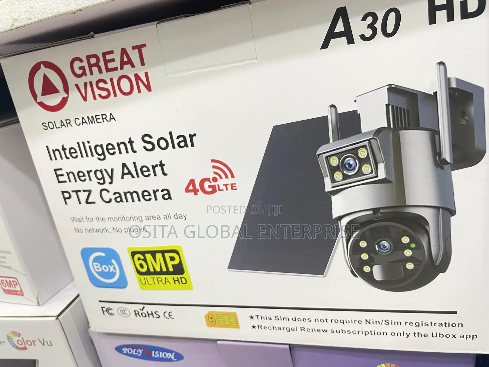 Intelligent Solar Energy Alert PTZ Camera 6mp A30hd