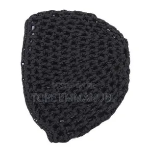 Elastic Hair Net Caps Sleep Cap-Black- 3 PCS
 