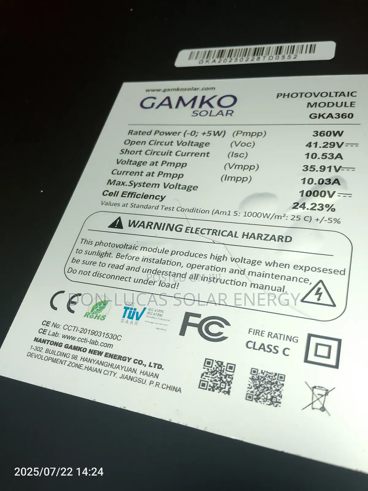 Gamko Solar Panels 360w