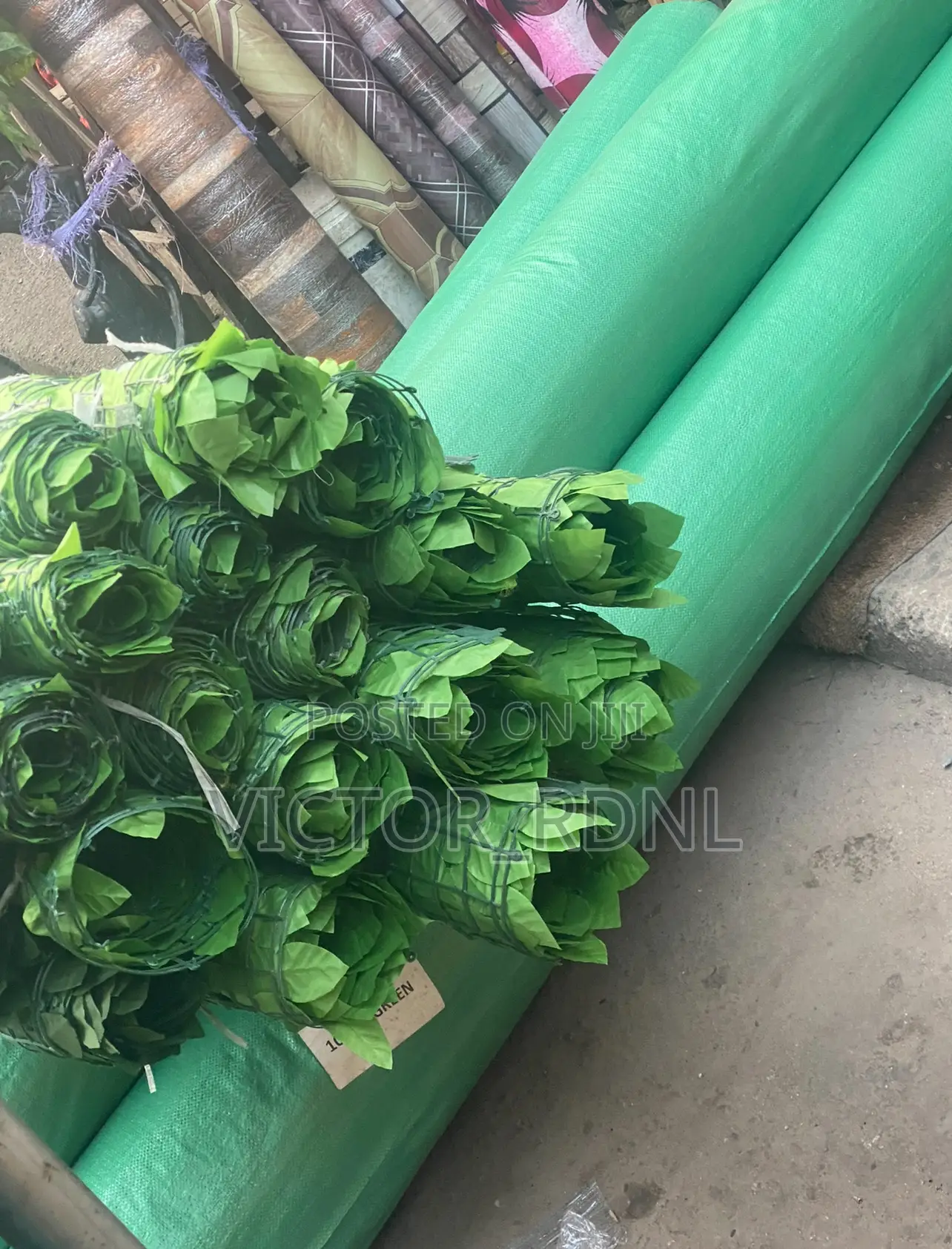 Artificial Grass and Flowers