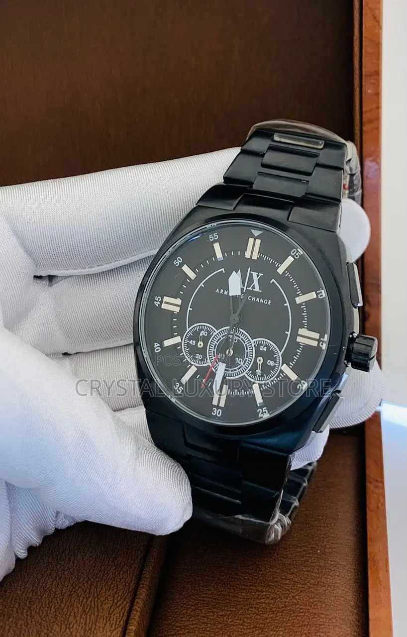Armani Exchange Quality Luxury Men Chain Strap Wristwatch