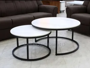 Foreign Marble Top Center Table and Side Stool