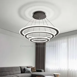 Modern Led Rings Pendant Lamp Circle Hanging Ceiling Chandelier