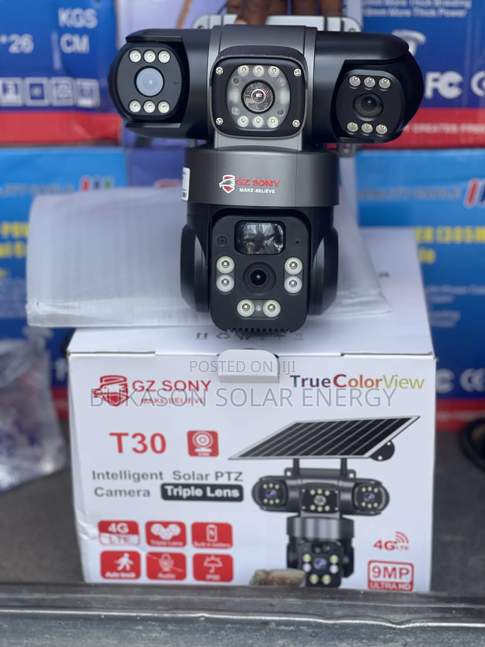 PTZ Solar Camera 4g With Triple Views