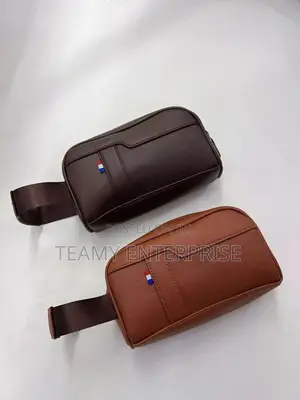 Men's Leather Clutch Bag - Men Purse With Wrist Strap