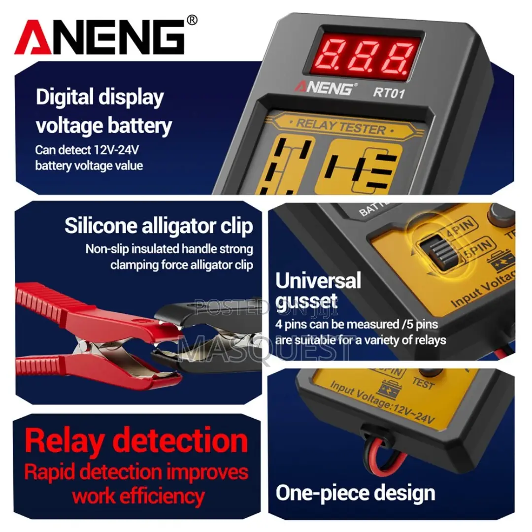 Aneng Digital Display Relay Tester Rt01