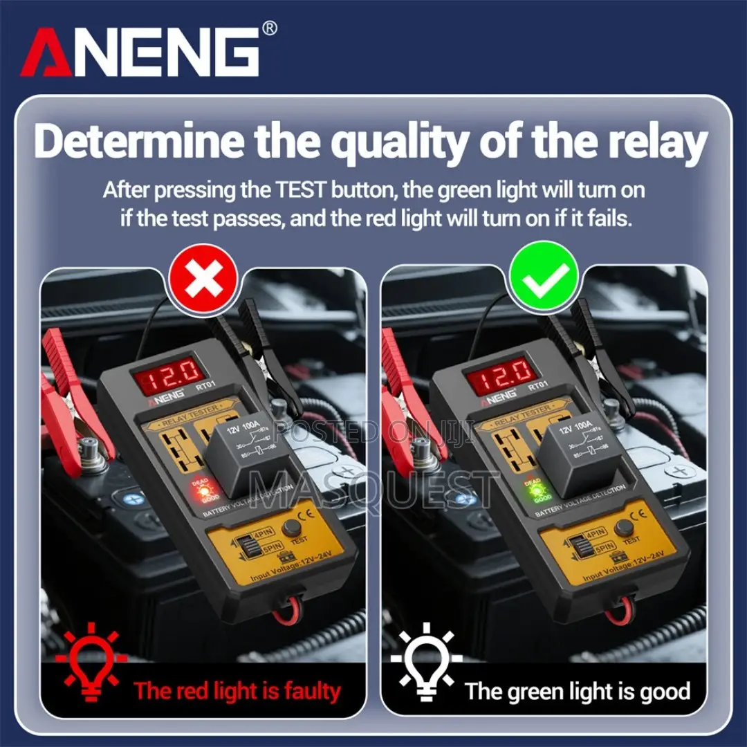 Aneng Digital Display Relay Tester Rt01