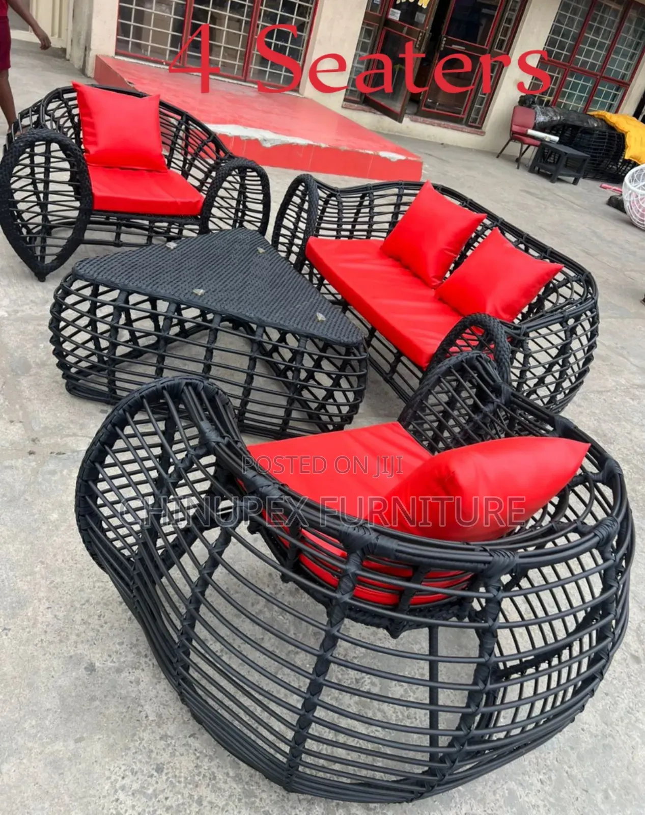Four Seaters Rattan Sofa Chairs