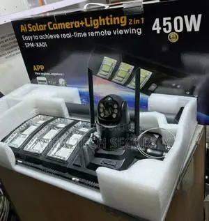 CCTV Triple Lens Smart Solar Camera With Street Light