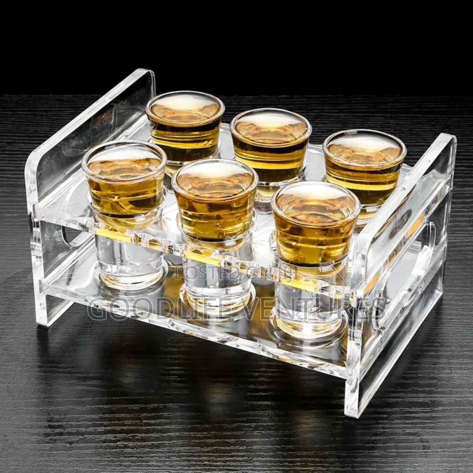 Acrylic 6 Holes Tequila Rack