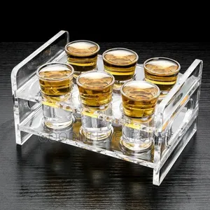 Acrylic 6 Holes Tequila Rack