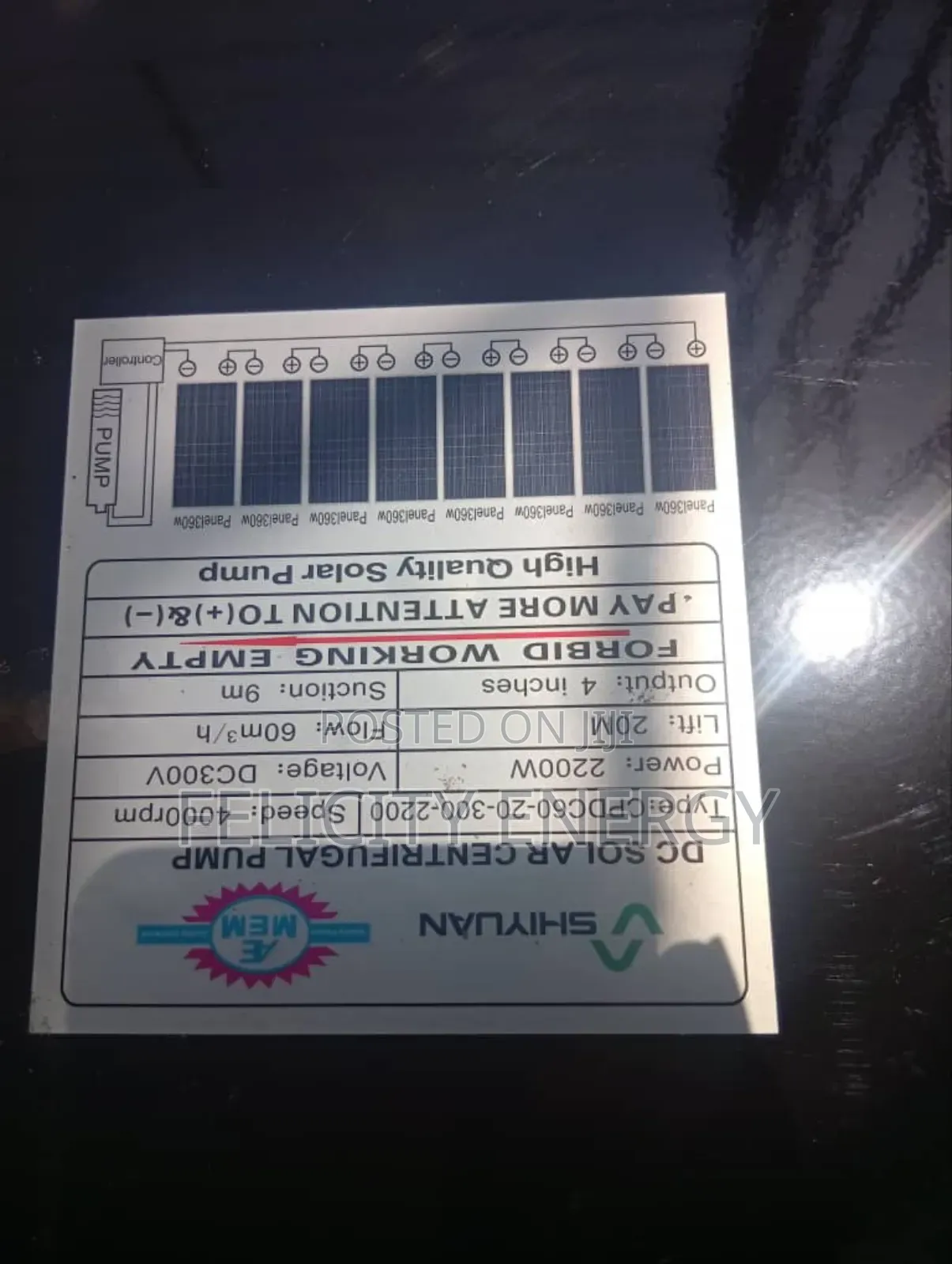 Solar Surface Pump 3hp 4inches Ac/Dc (Lifting Type)