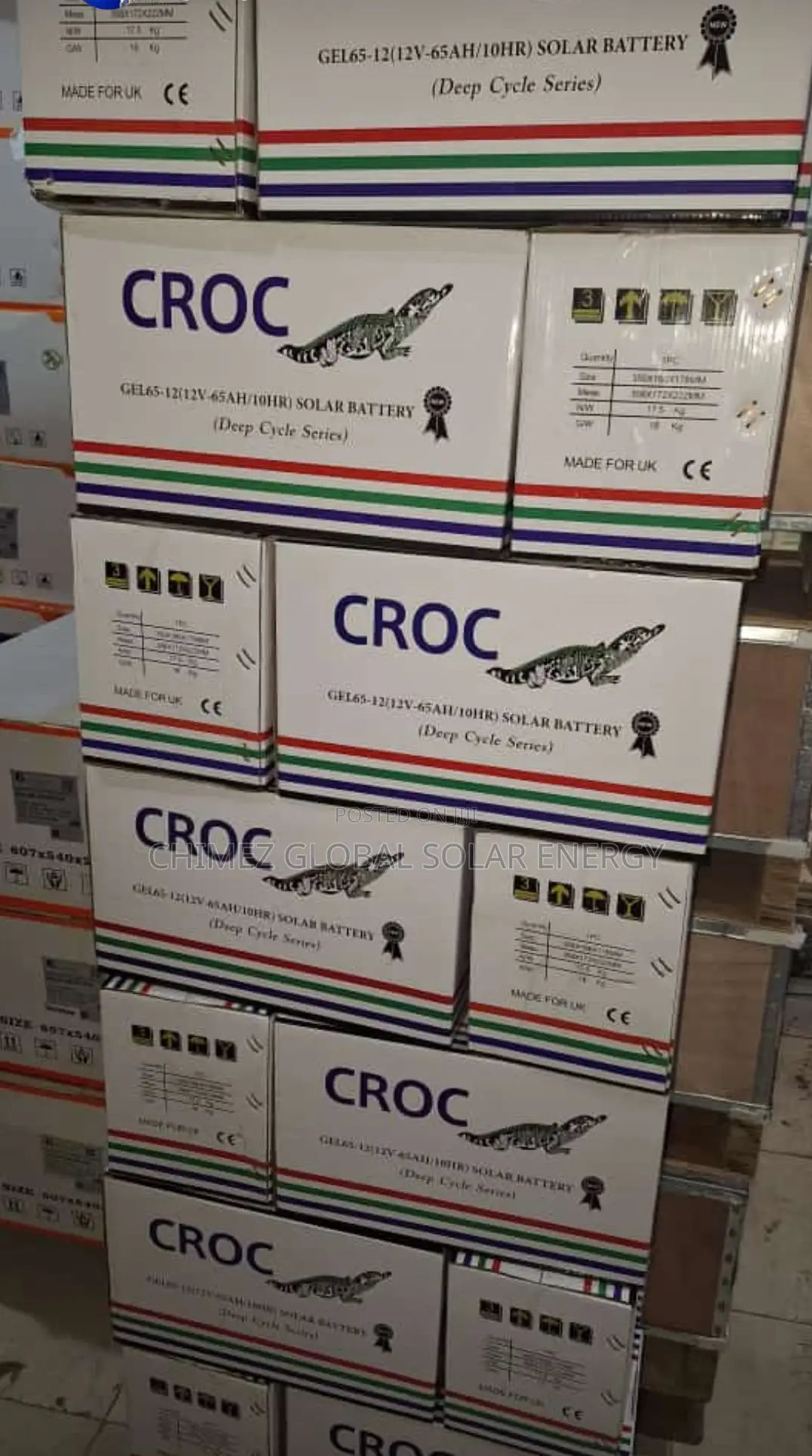 Croc 65ah Gel Battery
