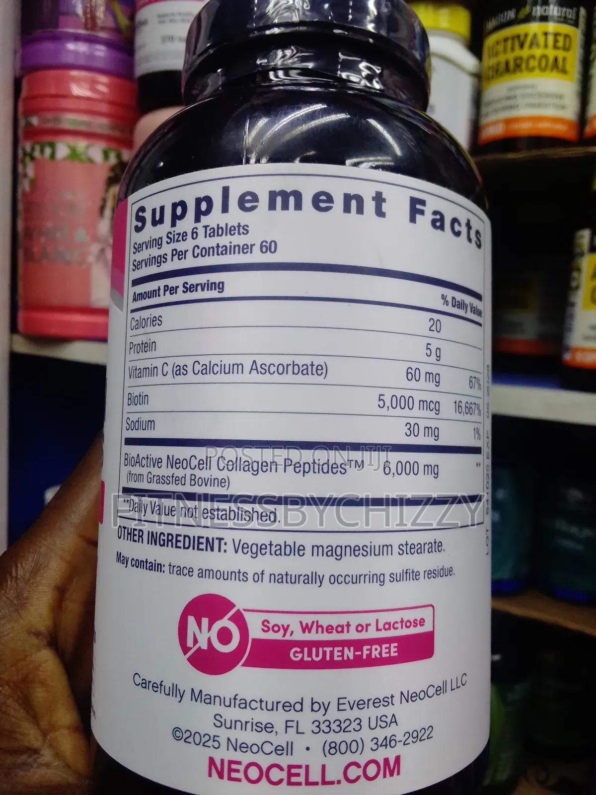 Neocell Grassfed Collagen Peptides 6000mg X 360 Tablets