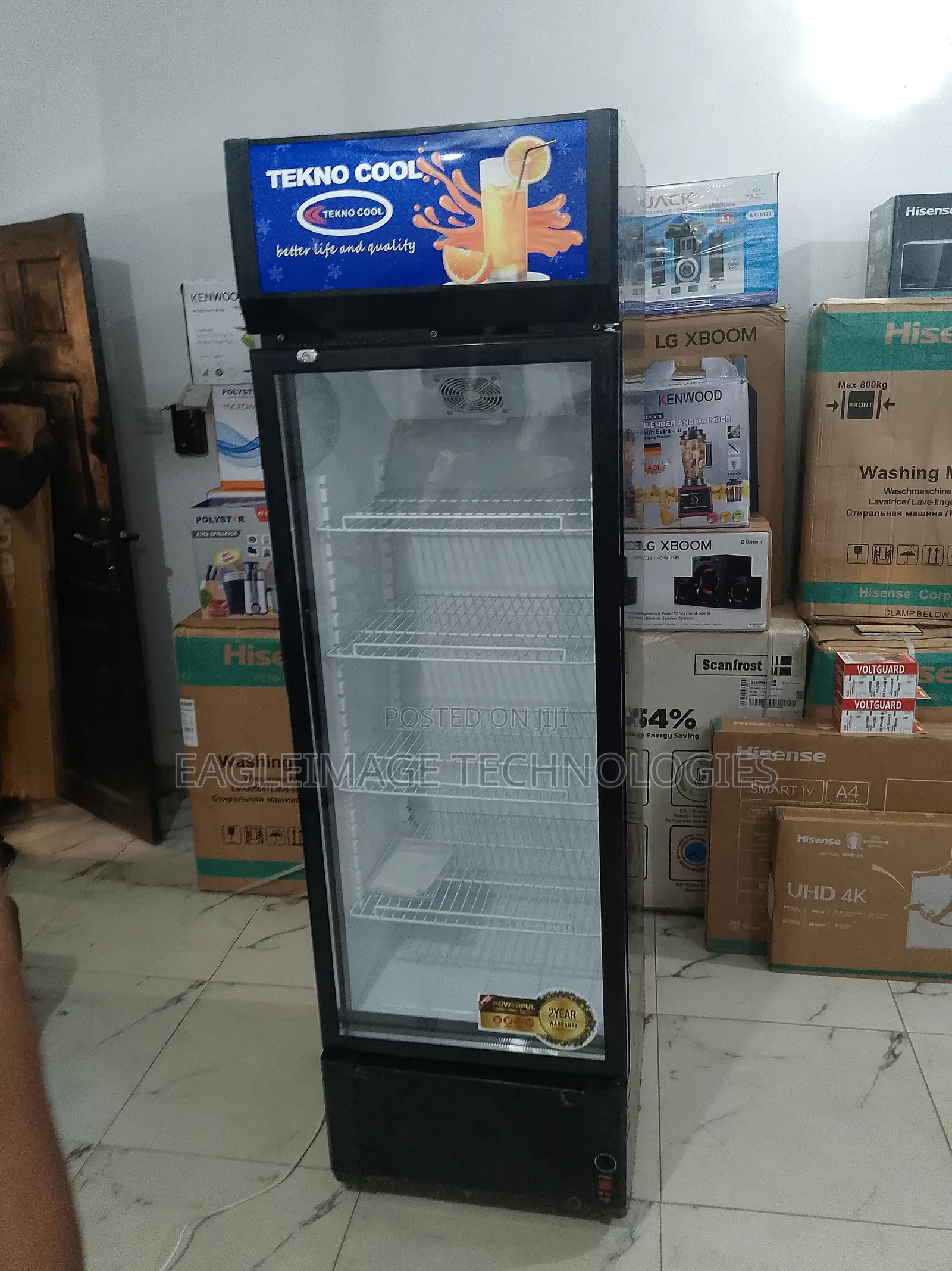 Brand New Tekno Cool 350l Display Chiller - Black, Energy Efficient Fo