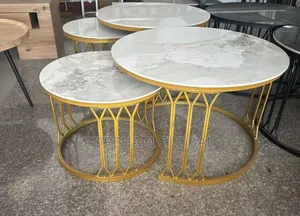 Real Marble Twin Table 80cm by 60cm